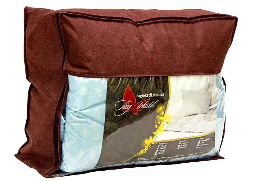 Ковдра лебедячий пух Перо євро + 2 подушки 50х70